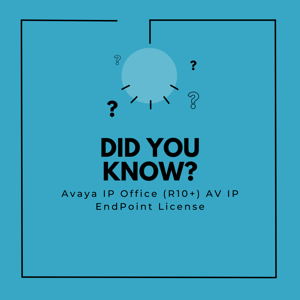 Avaya IP Office (R10+) AV IP EndPoint License in Dubai