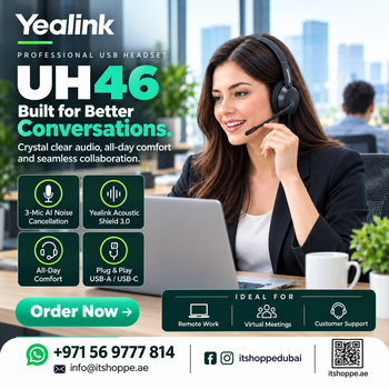 Yealink UH46 Professional USB Headset for Business Calls in Dubai