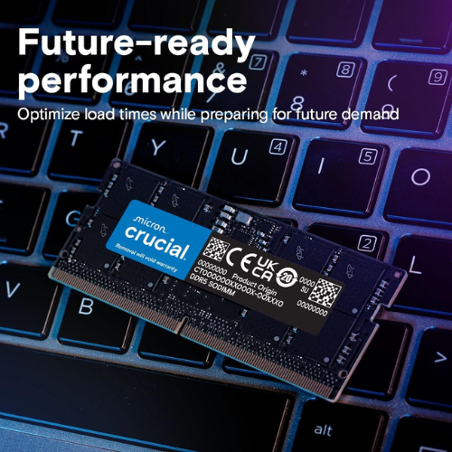 Crucial Basics 16GB DDR5 4800MT/s CL40 SODIMM 260-pin 1.1V Laptop Memory CB16GS4800