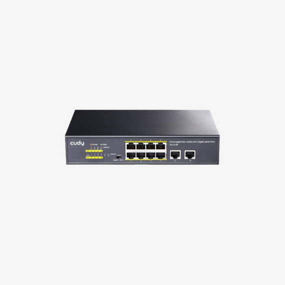 Cudy GS1010P 8-Port Gigabit PoE+ Switch with 2 Gigabit Uplink Ports Dubai