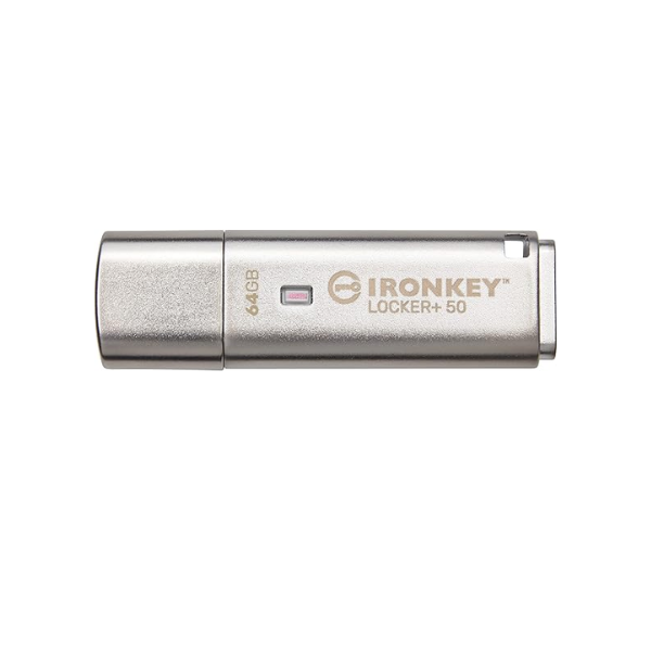 Kingston IronKey Locker Plus 50 G2 64GB USB Flash Drive IKLP50G264GB