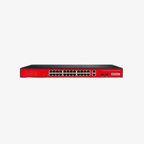 OXION OX-NPS526G 24-Port PoE 24FE+2GE+2SFP 250M Long Range PoE Switch Dubai