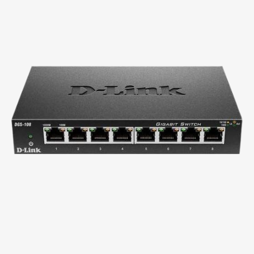 D-link 8 Port Gigabit DGS-108 Desktop Switch Dubai